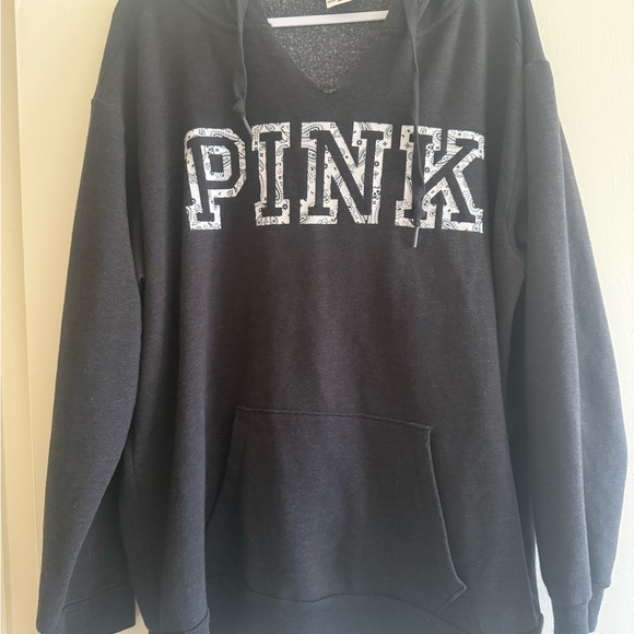 PINK Victoria's Secret Sweaters - PINK Victoria's Secret Black V-Neck Sweater